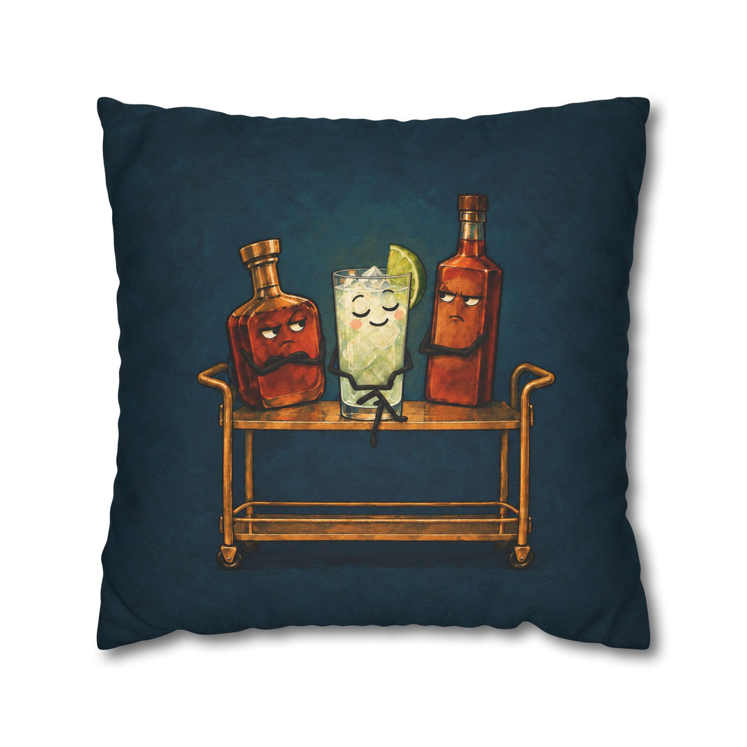 Lime & Soda: The Understudy – Bar Cart Decor with a Humble Fizz Taking Center Stage – Pillow / Cover
