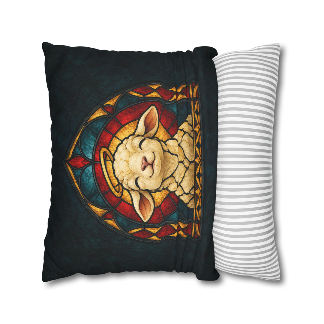 The Good Shepherd's Favorite – Christian Wall Art with a Lamb in a Gothic Arch – Pillow / Cover