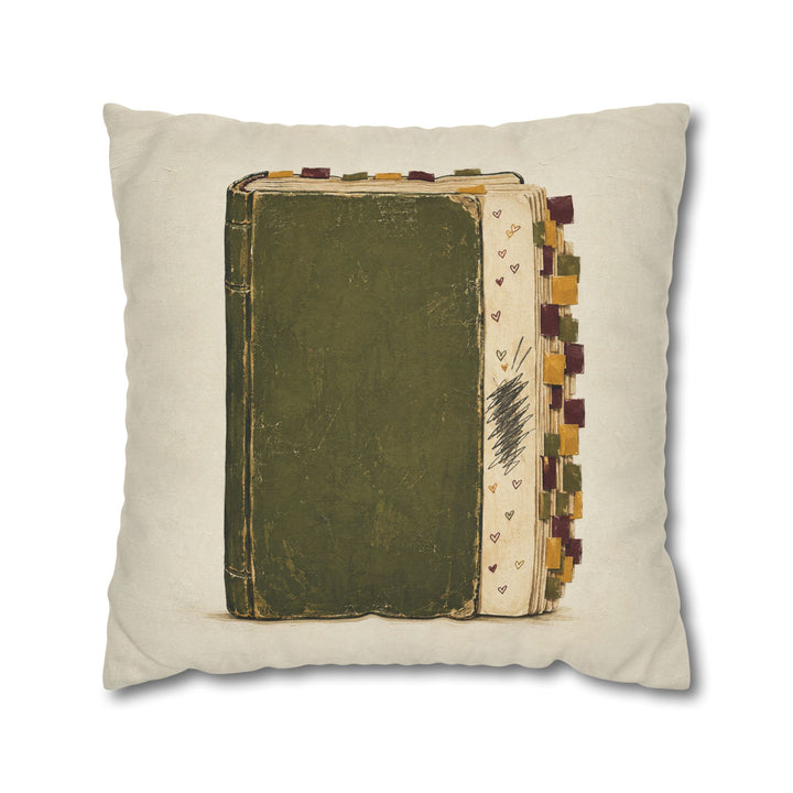 Annotated – Bookish Wall Art with Margins Full of Tiny Hearts – Pillow / Cover