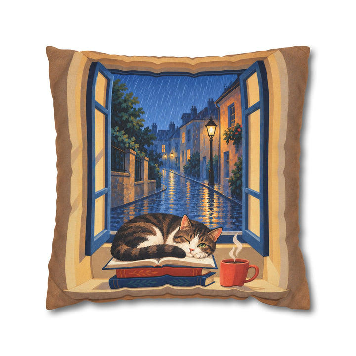 Reading Weather – Window Wall Art with a Portal and Loose Fauvist Paint – Pillow / Cover