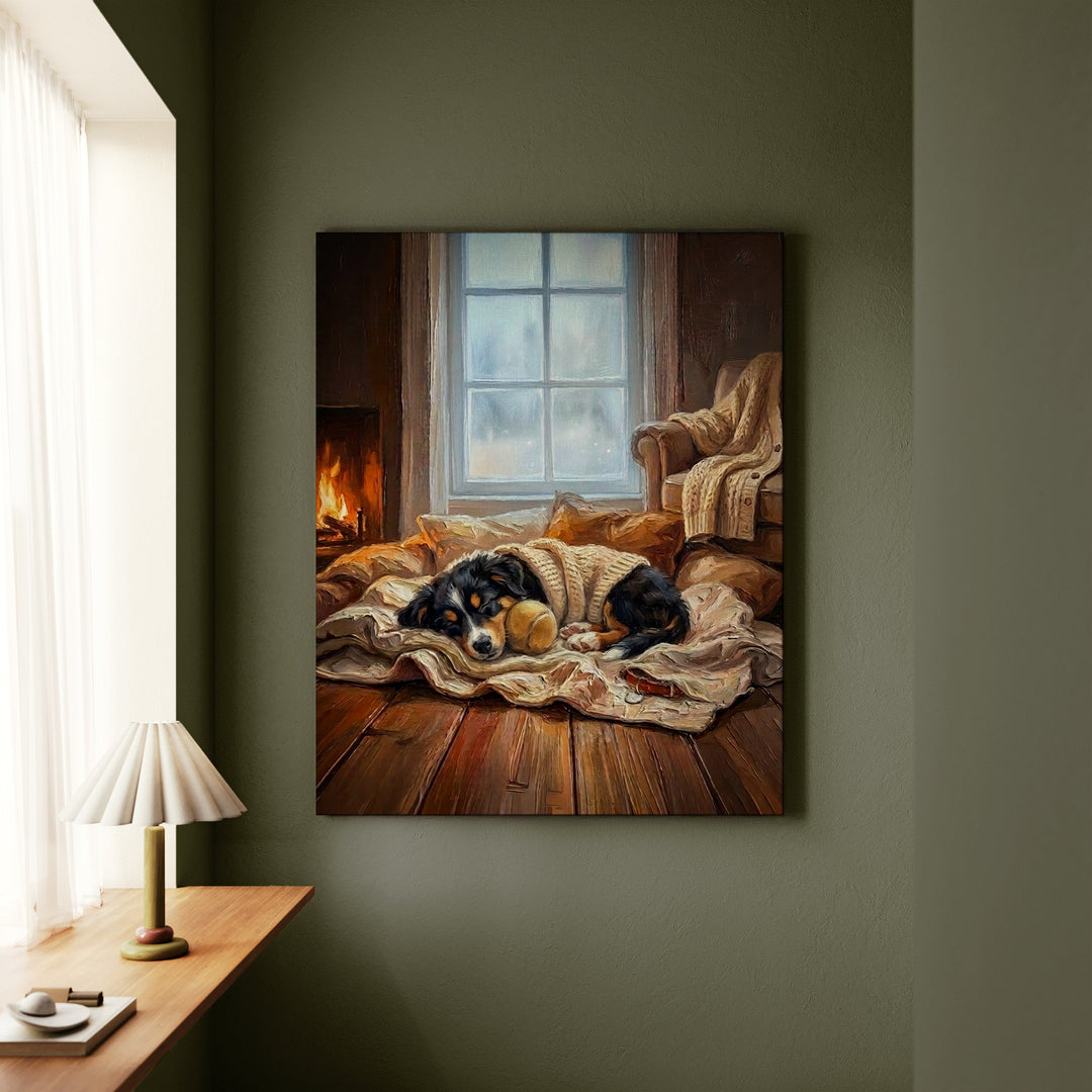 Australian Shepherd Calm Memories Canvas