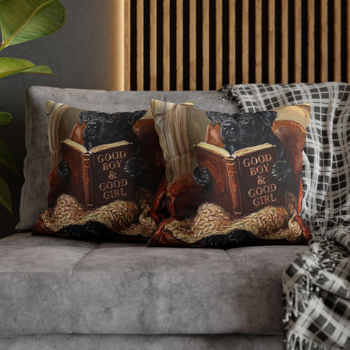 "Evening Read" - Cane Corso Throw Pillow - Dog Lover Home Decor