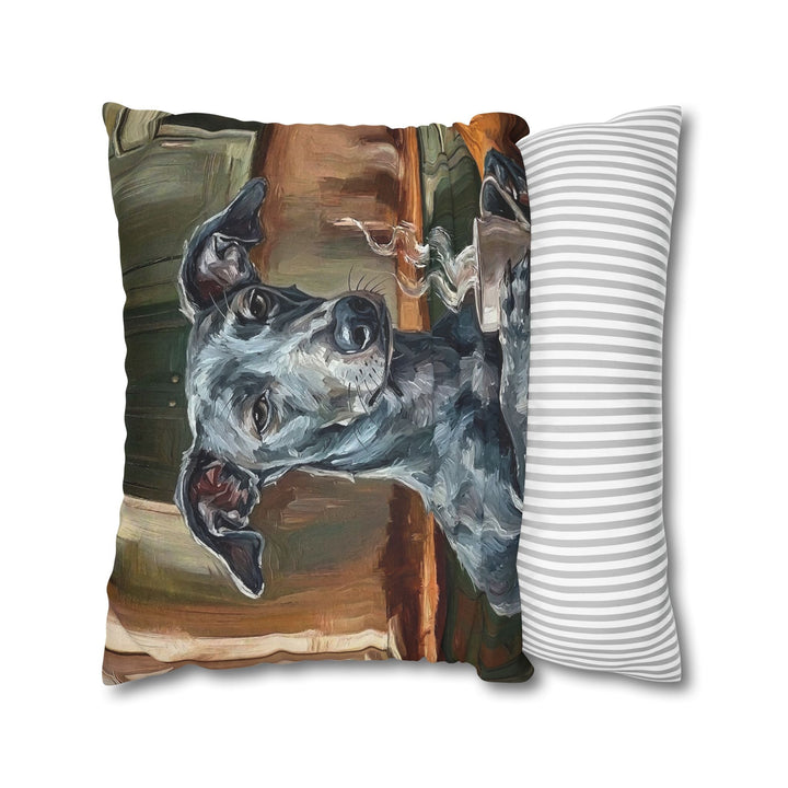 "Before Coffee" - Italian Greyhound Throw Pillow - Dog Lover Home Decor
