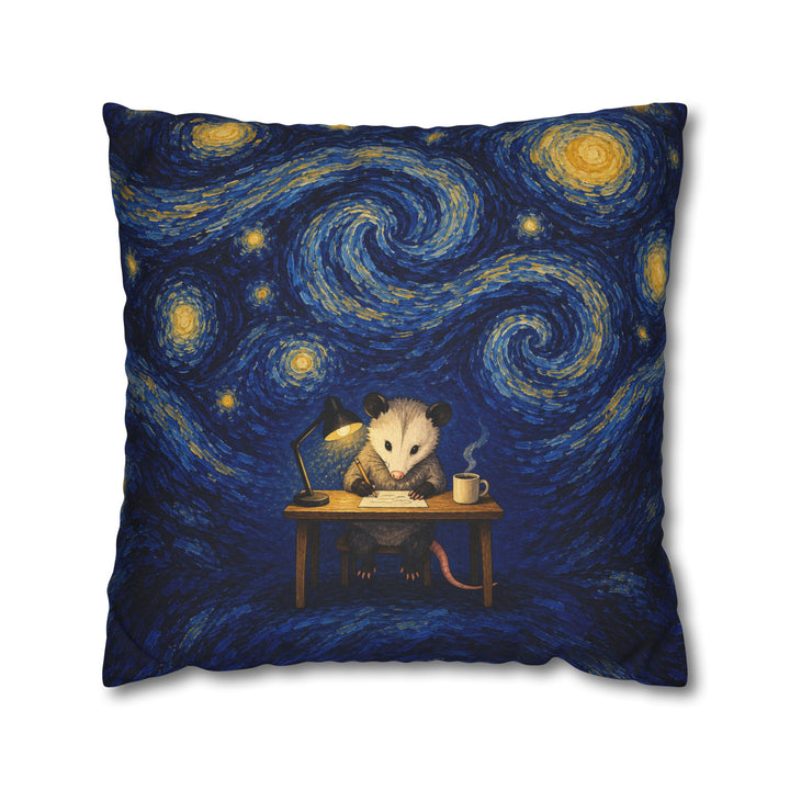 The Night Shift – Starry Night Wall Art with a Swirling Blue Sky – Pillow / Cover