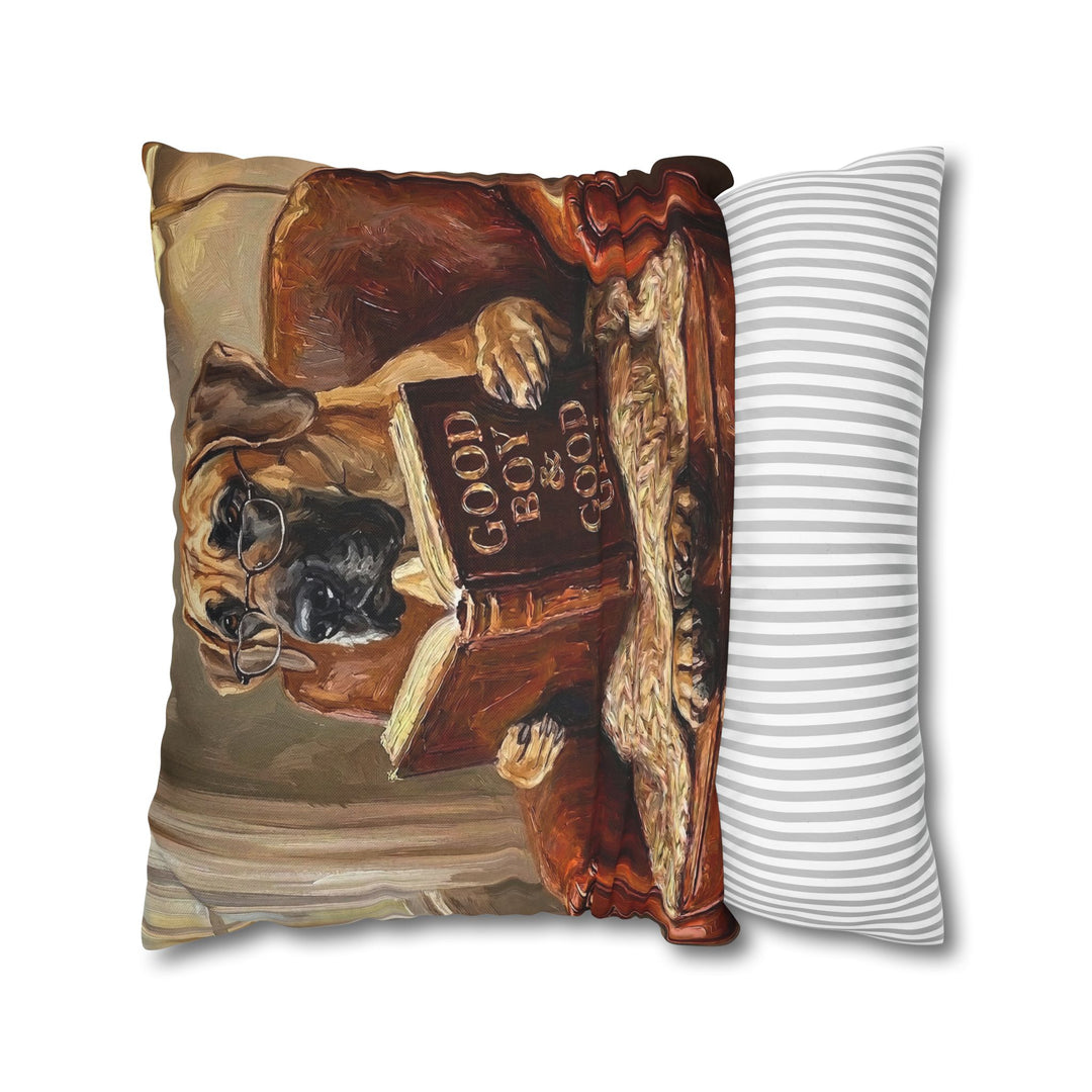 "Evening Read" - Great Dane Throw Pillow - Dog Lover Home Decor