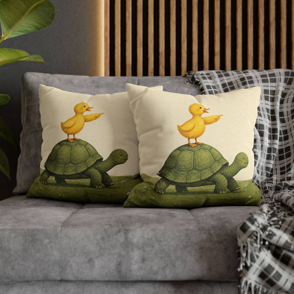 The Express – Nursery Animal Art with a Duckling on a Serene Shell – Pillow / Cover