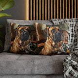 "Before Coffee" - Mastiff Pillow Cover - Dog Lover Wall Art Home Decor