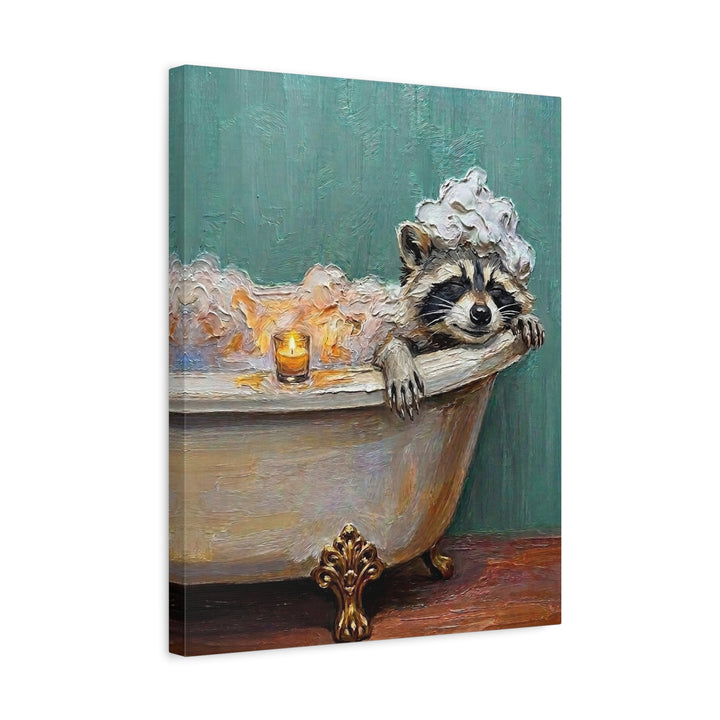 "Bubble Time" - Raccoon Vertical Canvas - Spirit Animal Wall Art
