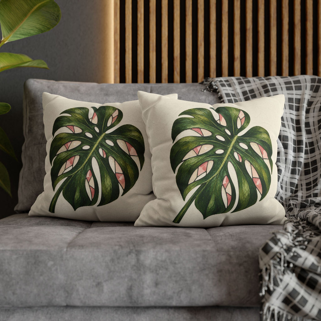 Monstera Monday – Botanical Wall Art with a Split Leaf Portrait – Pillow / Cover