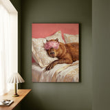 "Beauty Sleep" - Capybara Vertical Canvas - Spirit Animal Wall Art