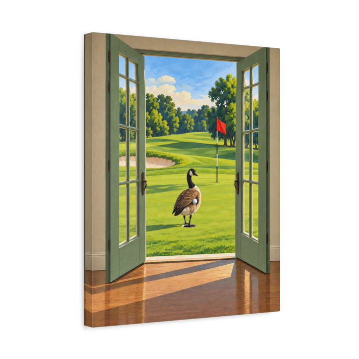 Members Only – Golf Art with an Open Portal in Fauvist Strokes – Canvas / Framed Canvas
