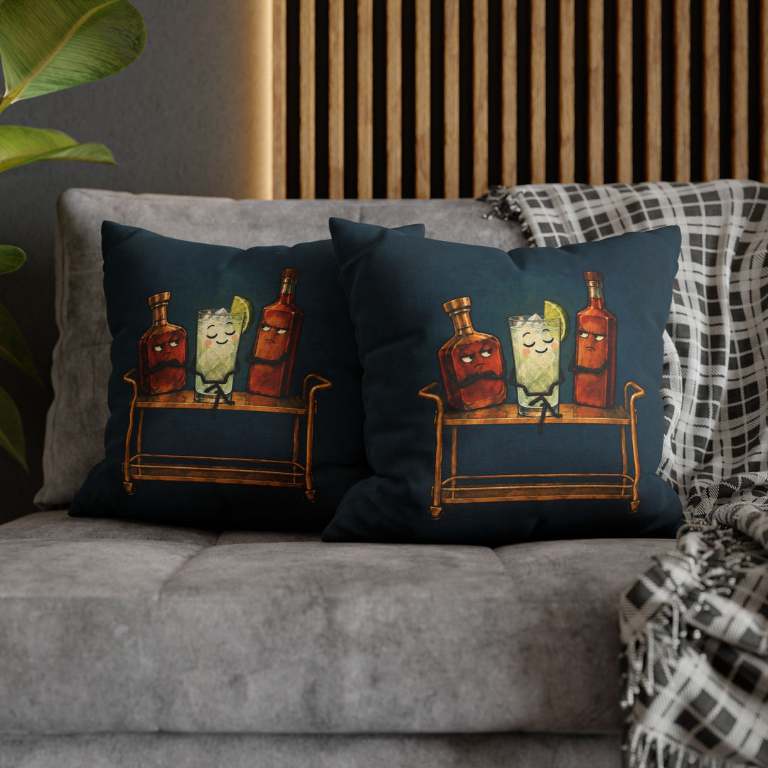 Lime & Soda: The Understudy – Bar Cart Decor with a Humble Fizz Taking Center Stage – Pillow / Cover