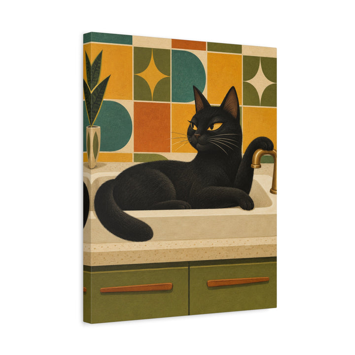 Sink Loaf, Mid Century – Mid Century Modern Art with a Geometric Basin Nap – Canvas / Framed Canvas