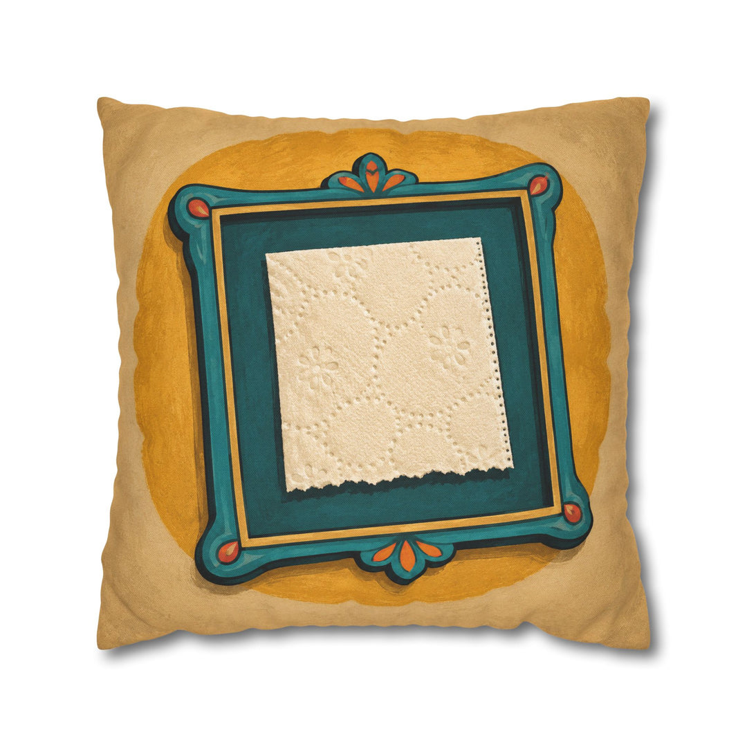 The Last Square – Funny Bathroom Art with a Toilet Paper Relic – Pillow / Cover
