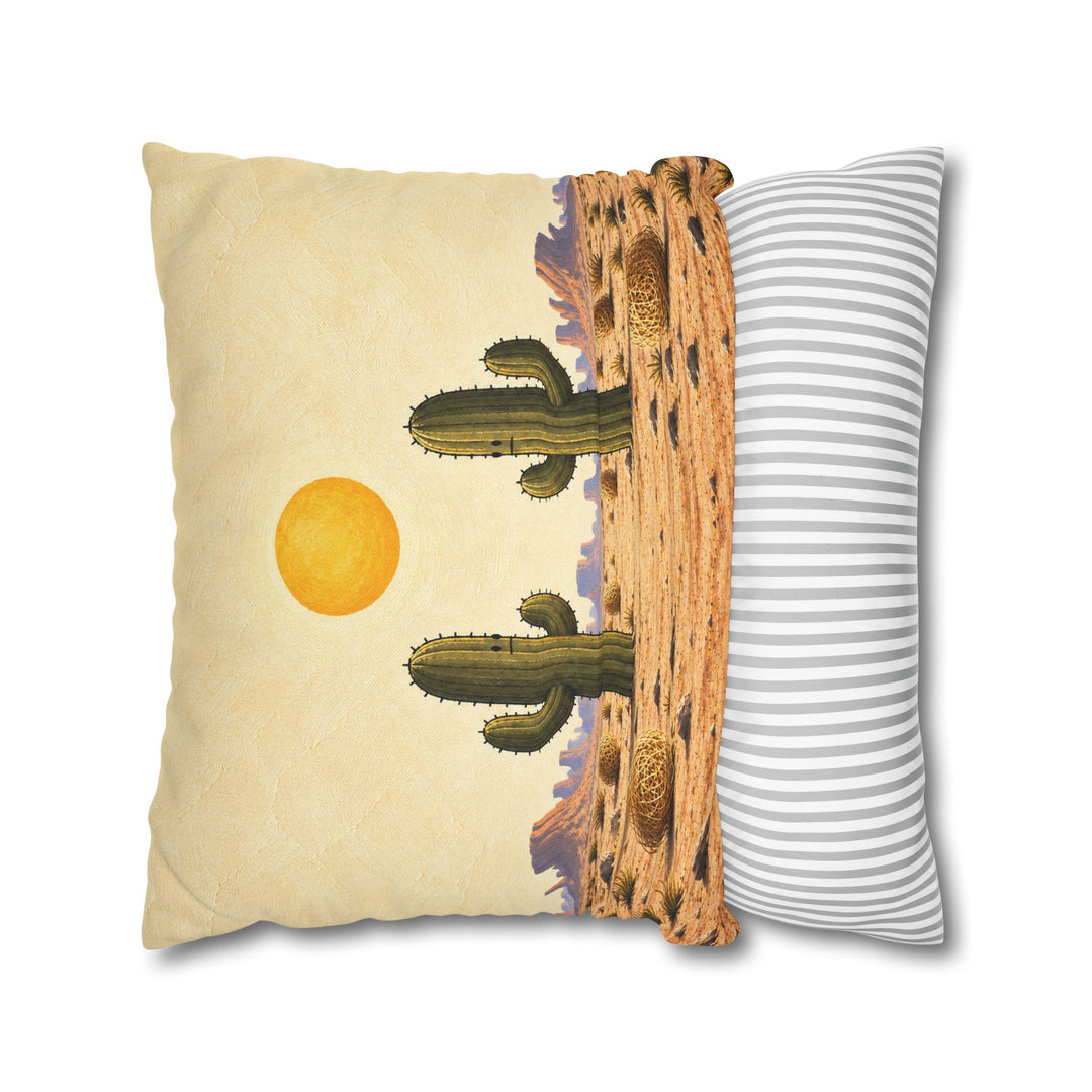 High Noon – Western Decor with Two Cacti and a Tumbleweed – Pillow / Cover