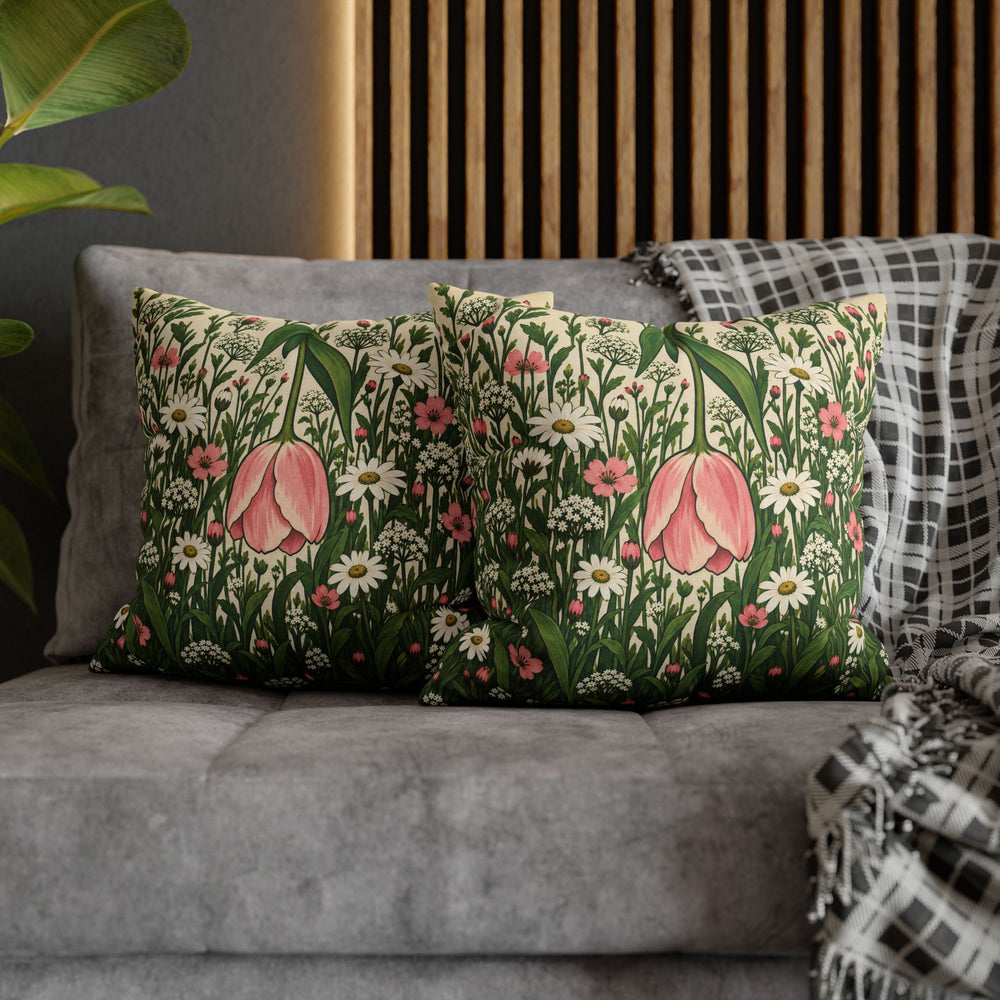 Wildflower Riot – Botanical Wall Art with a Loud Loose Meadow – Pillow / Cover