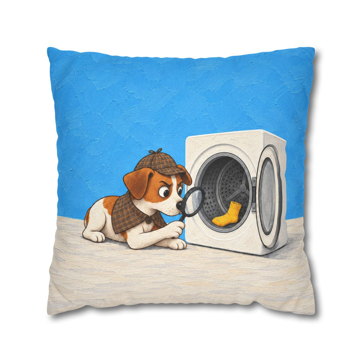 Missing Sock Case – Laundry Room Decor with a Dryer Drum Stakeout – Pillow / Cover