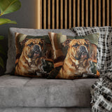 "Before Coffee" - English Bulldog Pillow Cover - Dog Lover Wall Art Home Decor