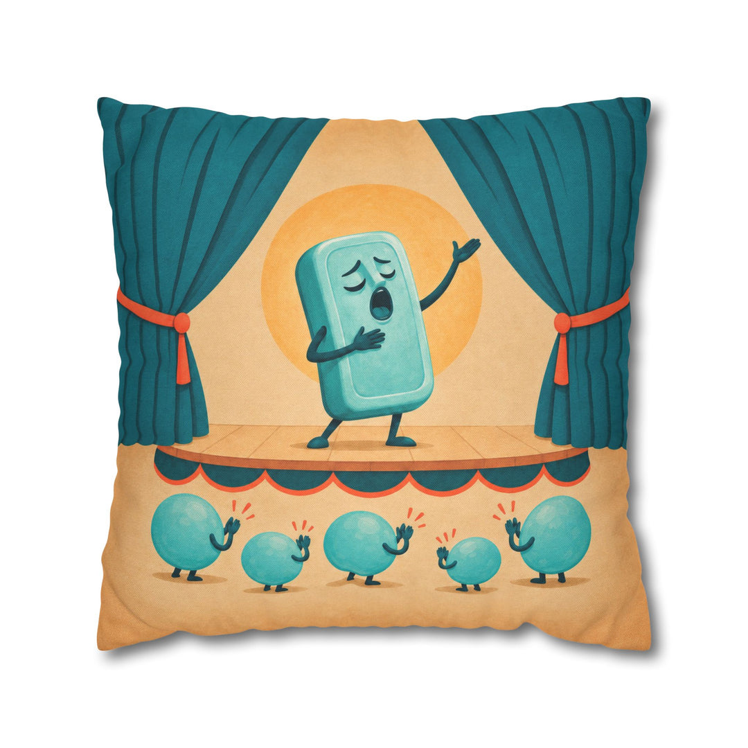 Soap Opera – Funny Bathroom Art with an Amber Lit Still Life – Pillow / Cover