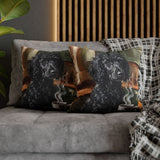 "Before Coffee" - Poodle Pillow Cover - Dog Lover Wall Art Home Decor