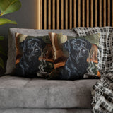 "Before Coffee" - Labrador Pillow Cover - Dog Lover Wall Art Home Decor
