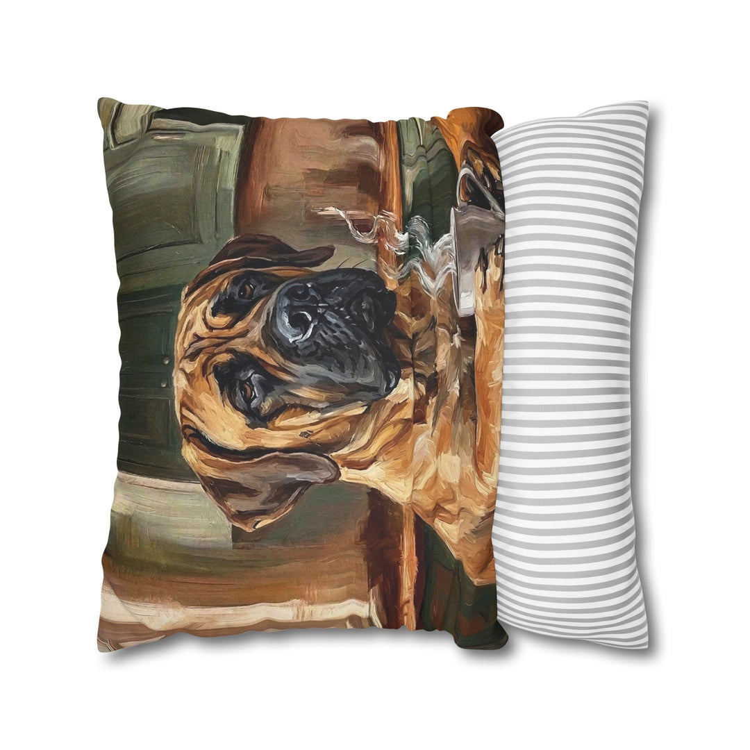 "Before Coffee" - Mastiff Pillow Cover - Dog Lover Home Decor