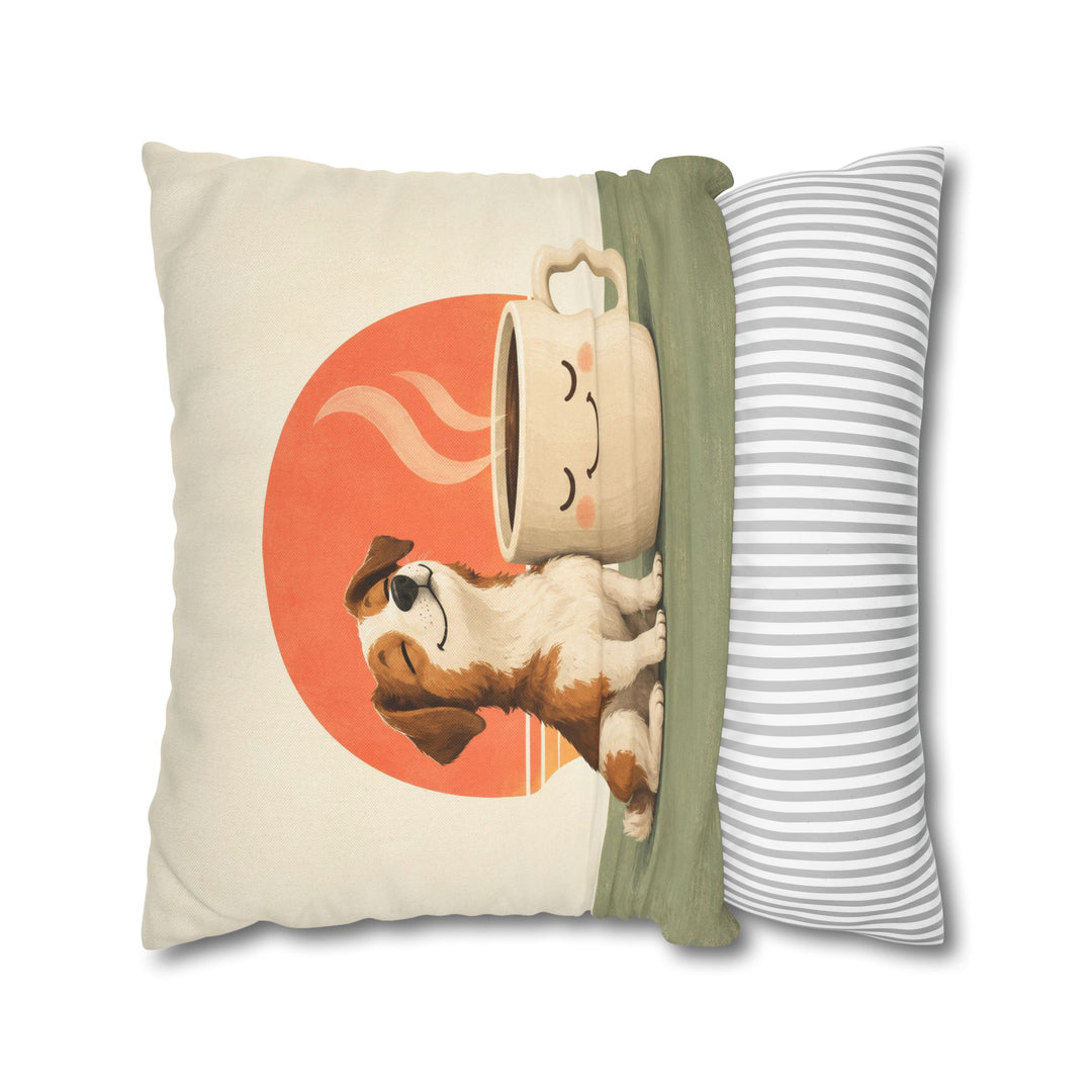 Dog Mom Fuel – Dog Mom Art with a Sunrise Coffee Supervision – Pillow / Cover