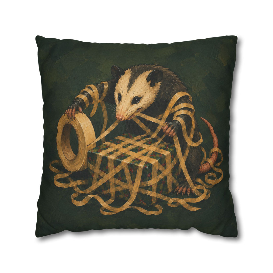 Secret Santa Workshop – Christmas Wall Art with a 3 AM Wrapping Disaster – Pillow / Cover