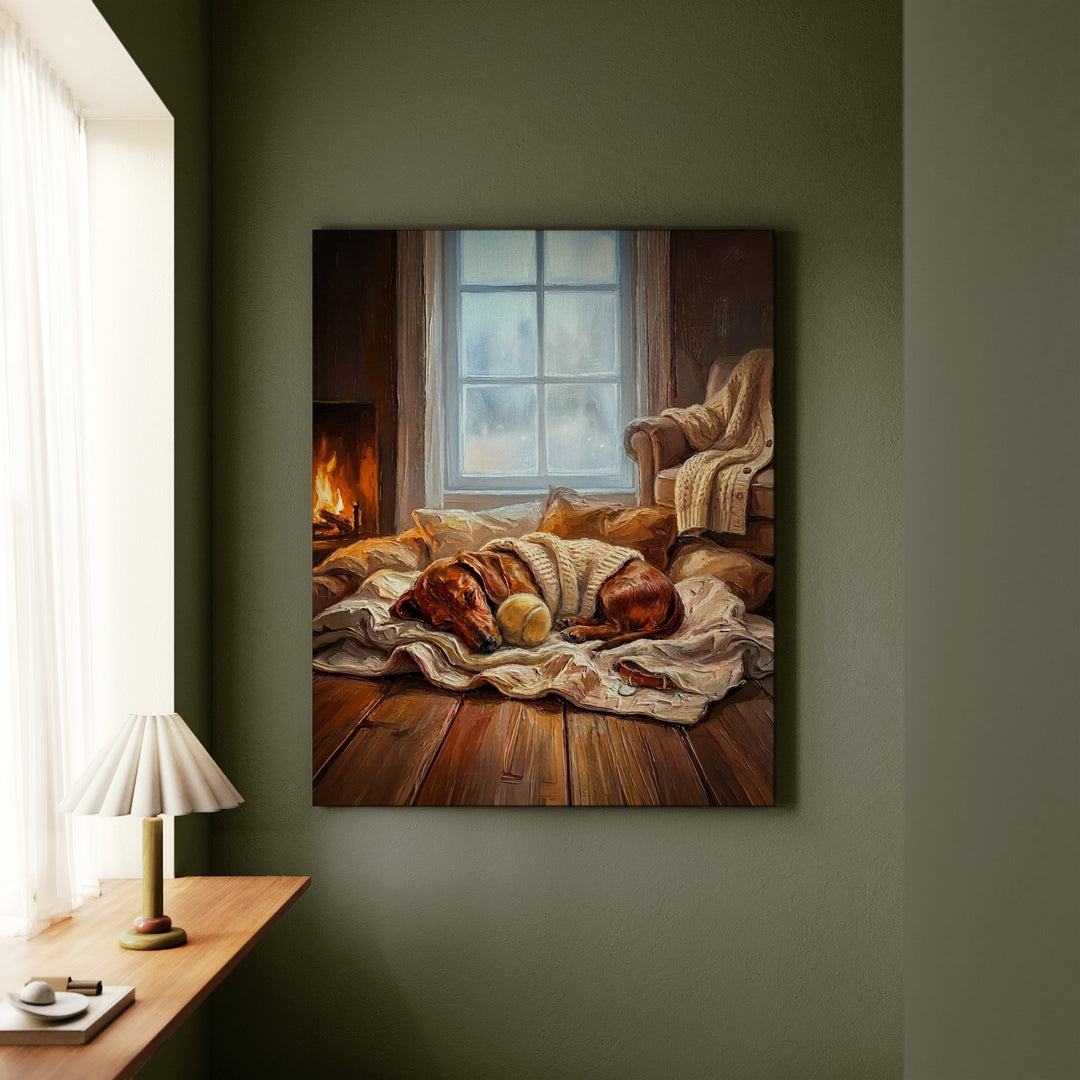 Dachshund Calm Memories Canvas