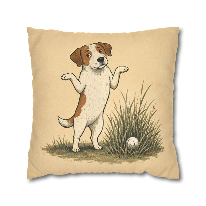 Mulligan – Golf Art with a Shrug Beside the Deep Rough – Pillow / Cover