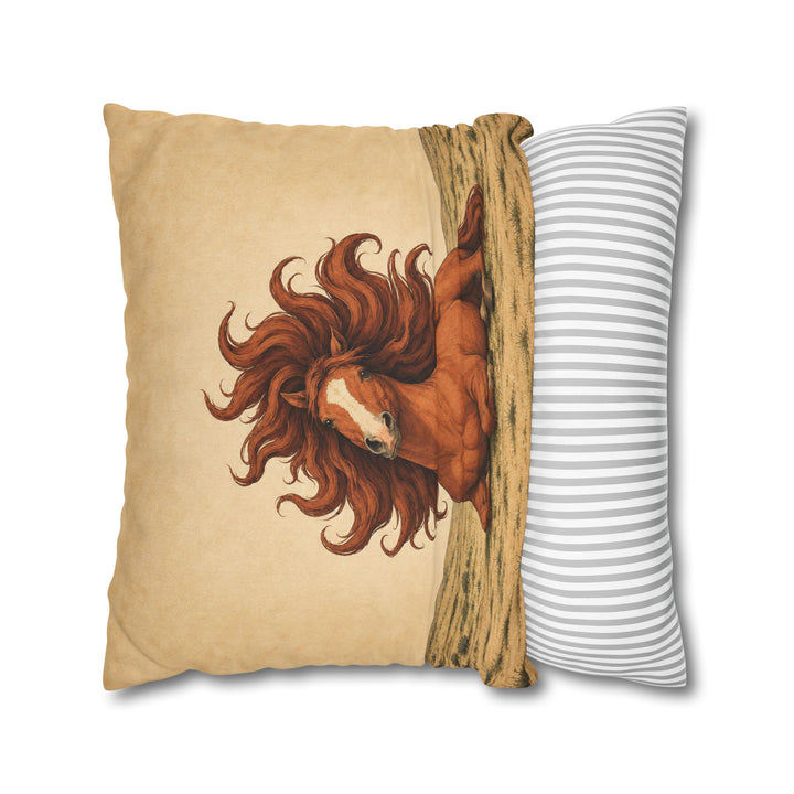 Mane Character Energy – Horse Art with a Slow Motion Shampoo Toss – Pillow / Cover
