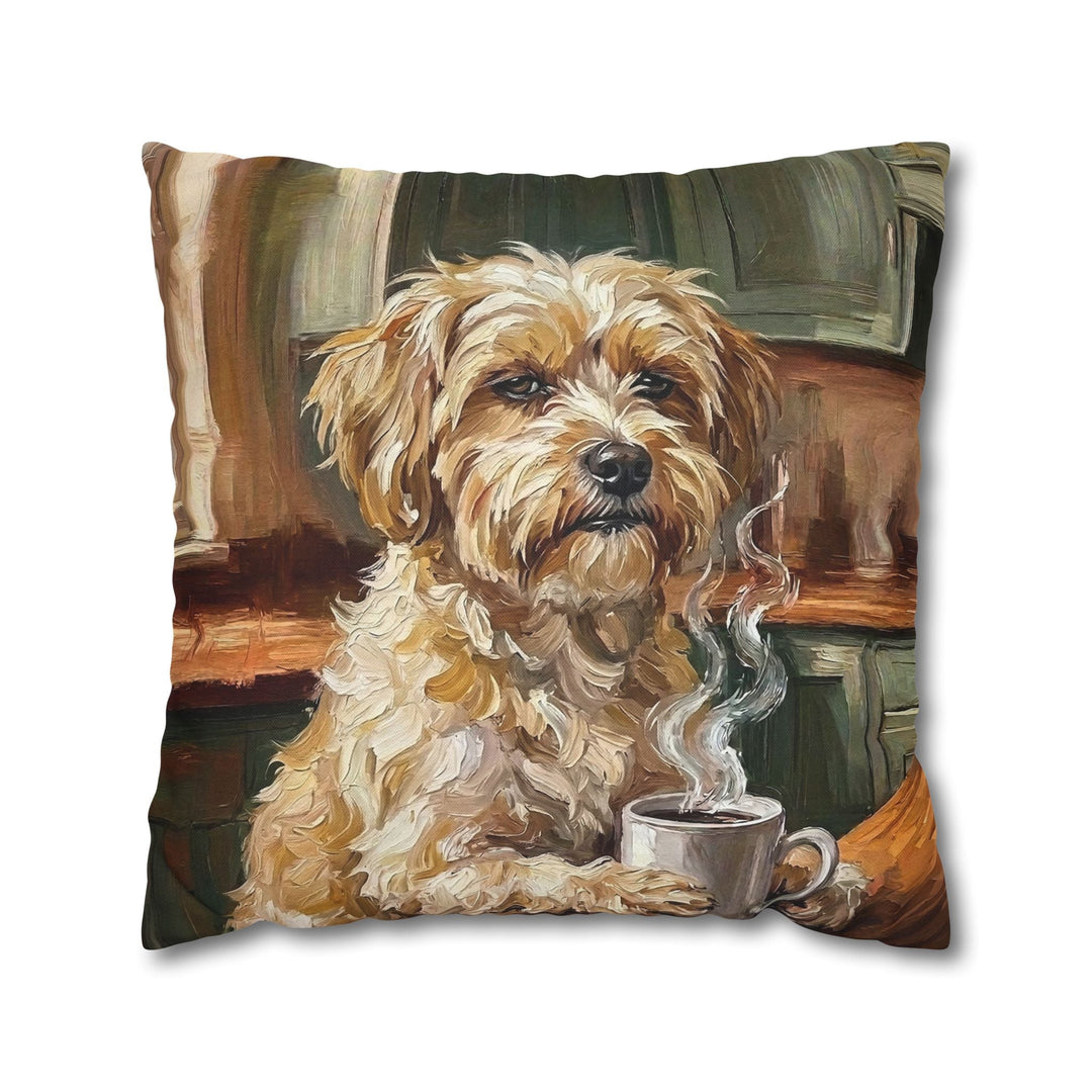 "Before Coffee" - Havanese Throw Pillow - Dog Lover Home Decor