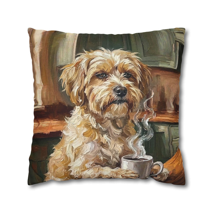 "Before Coffee" - Havanese Throw Pillow - Dog Lover Home Decor