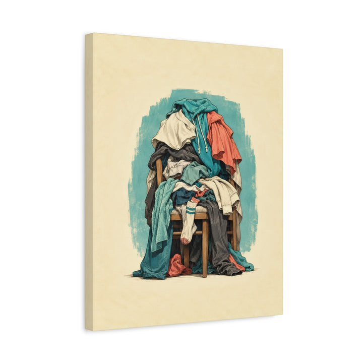 The Chair – Dorm Room Decor with an Eternal Clothes Pile – Canvas / Framed Canvas