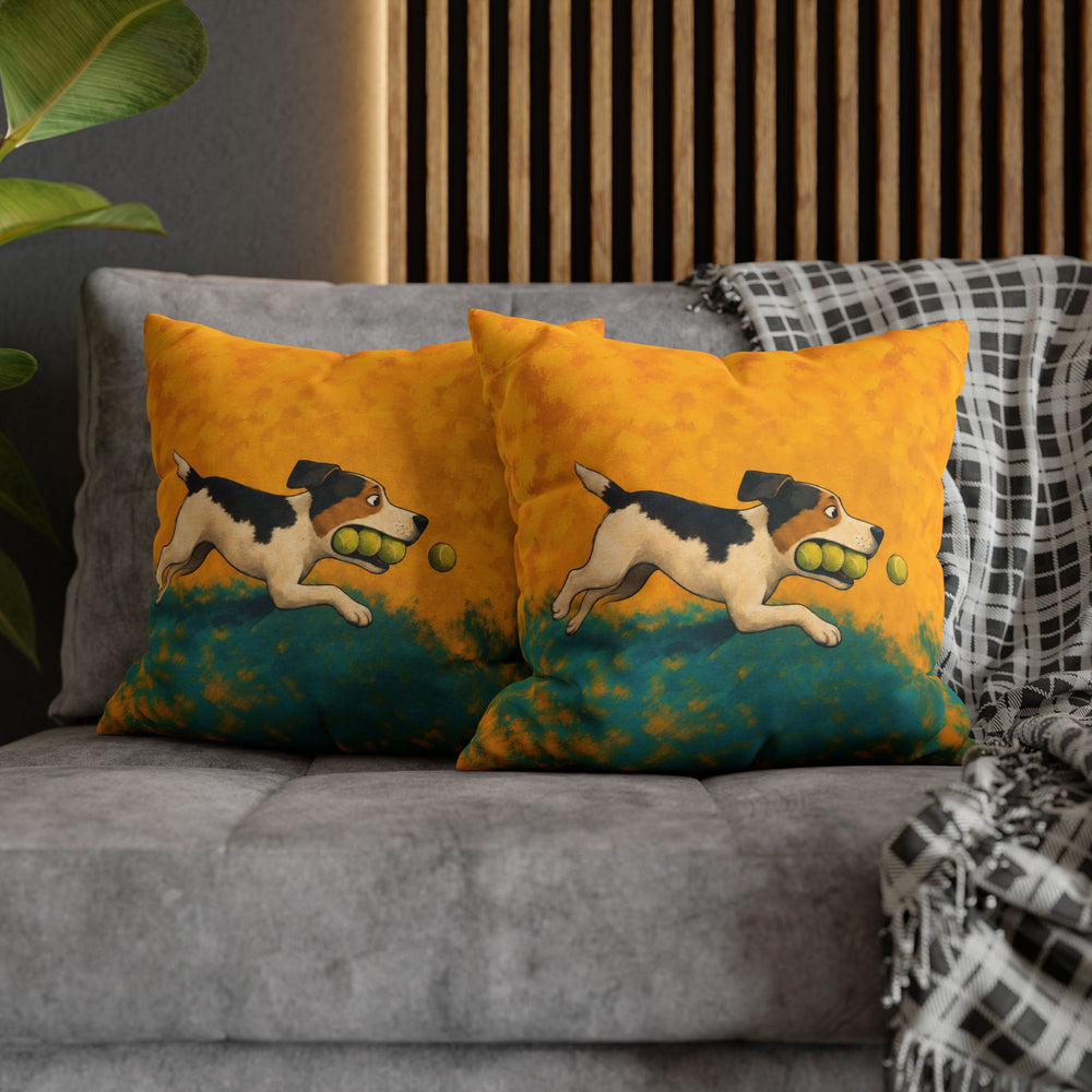 Ball Is Life – Funny Dog Art with a Tennis Obsessed Retriever – Pillow / Cover