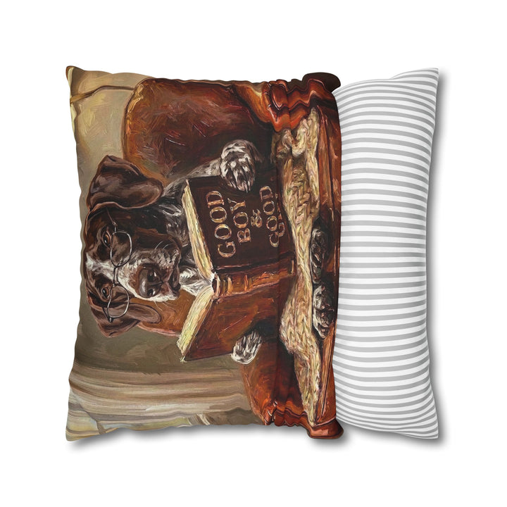 "Evening Read" - German Shorthaired Pointer Pillow Cover - Dog Lover Home Decor
