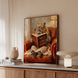 "Survive Adulthood" - Capybara Vertical Framed Canvas - Spirit Animal Wall Art