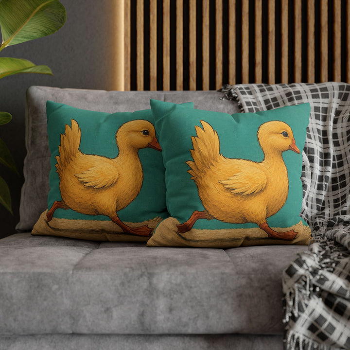 Rear View – Funny Bathroom Art with a Duck Waddling Away – Pillow / Cover