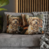"Before Coffee" - Havanese Pillow Cover - Dog Lover Wall Art Home Decor