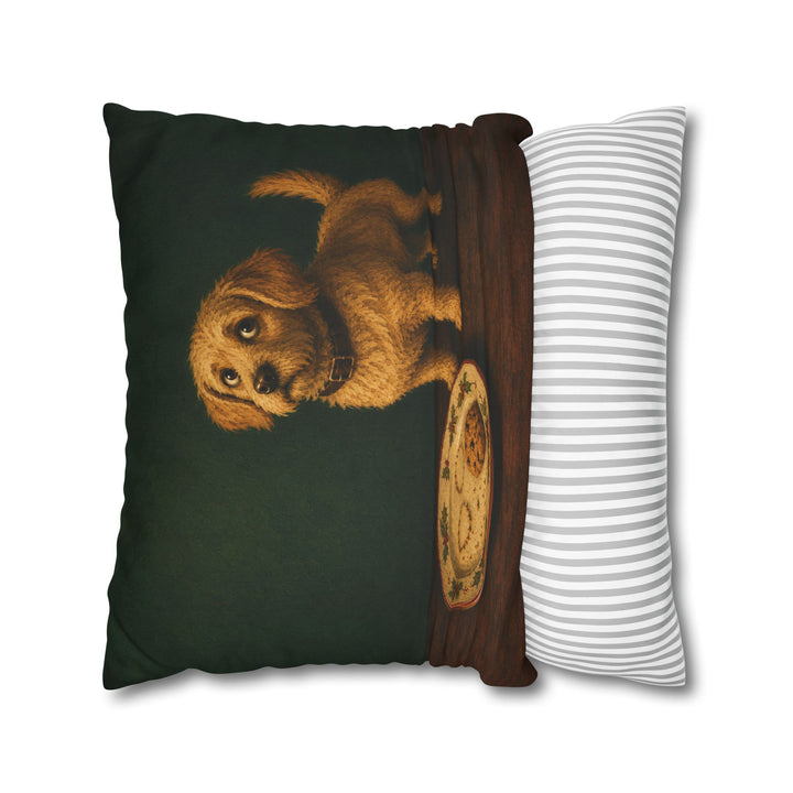 Cookie Quality Control – Christmas Wall Art with a Guarded Plate at Midnight – Pillow / Cover