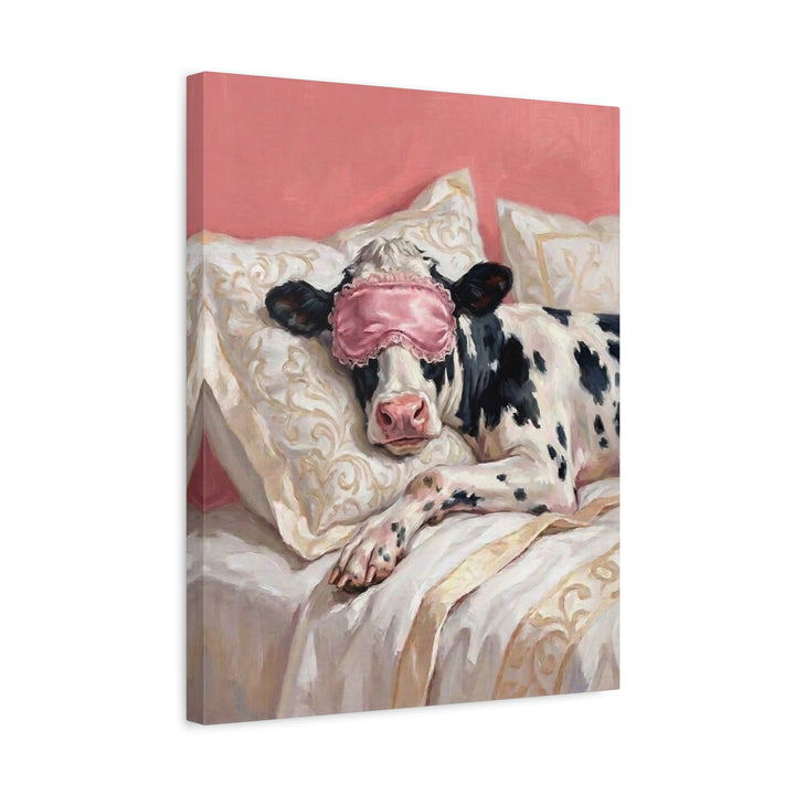 "Beauty Sleep" - Cow Vertical Canvas - Spirit Animal Wall Art