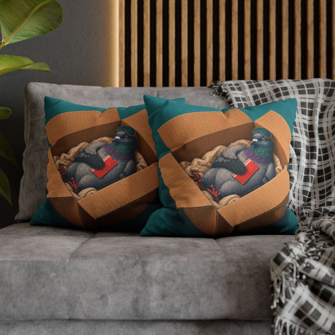 First Class – Pigeon Painting with a Luxurious Cardboard Nest – Pillow / Cover