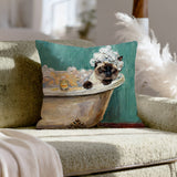 "Spa Day" - Colorpoint Throw Pillow - Cat Lover Home Decor