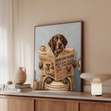 "Morning Business" - German Shorthaired Pointer Vertical Framed Canvas - Dog Lover Wall Art