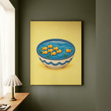 Fish Cracker School – Funny Kitchen Art with Crackers Swimming in a Bowl – Canvas Wall Art