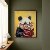 "Intermittent Fasting for Beginners" - Panda Vertical Canvas - Animal Book Humor Wall Art