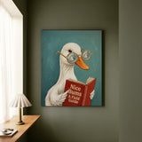 "Nice Bum" - Duck Vertical Canvas - Animal Book Humor Wall Art