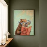 "Stay Calm While Everything Burns" - Capybara Vertical Canvas - Animal Book Humor Wall Art
