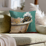 "Spa Day" - Tortoiseshell Pillow Cover - Cat Lover Home Decor