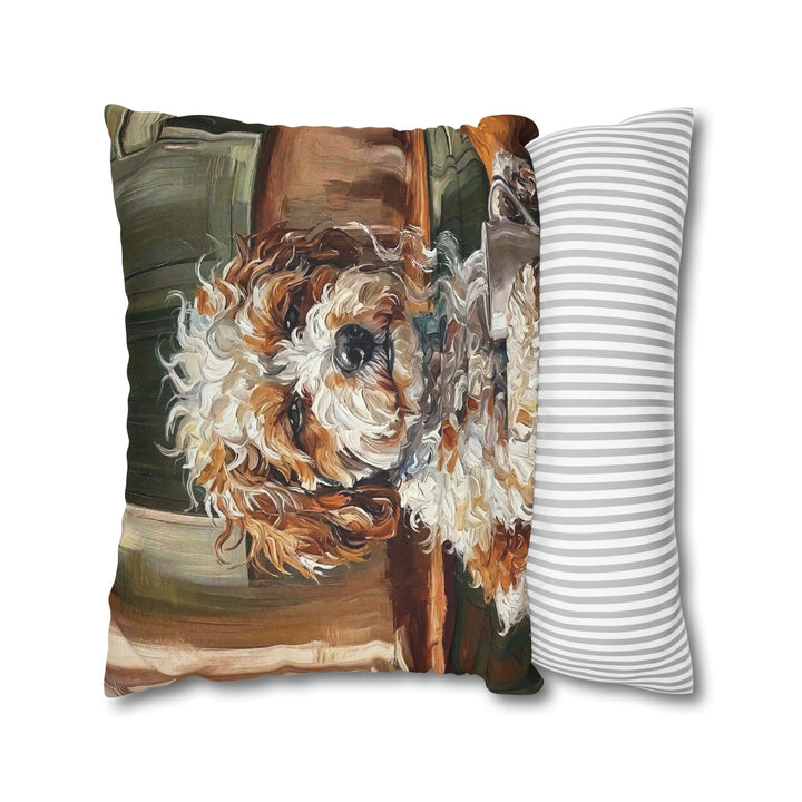 "Before Coffee" - Bichon Frise Throw Pillow - Dog Lover Home Decor